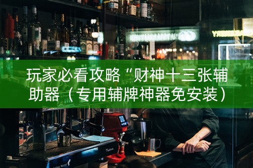 玩家必看攻略“财神十三张辅助器（专用辅牌神器免安装）