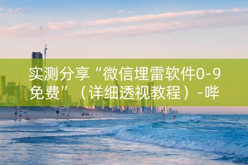 实测分享“微信埋雷软件0-9免费”（详细透视教程）-哔哩哔哩
