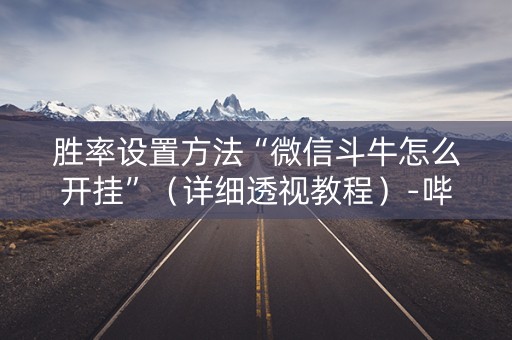 胜率设置方法“微信斗牛怎么开挂”（详细透视教程）-哔哩哔哩