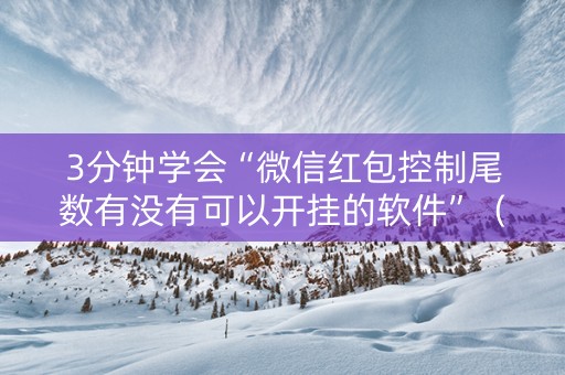 3分钟学会“微信红包控制尾数有没有可以开挂的软件”（详细透视教程）-哔哩哔哩