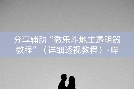 分享辅助“微乐斗地主透明器教程”（详细透视教程）-哔哩哔哩
