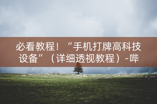 必看教程！“手机打牌高科技设备”（详细透视教程）-哔哩哔哩