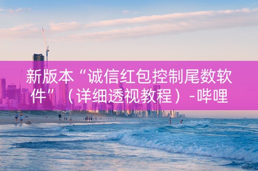 新版本“诚信红包控制尾数软件”（详细透视教程）-哔哩哔哩