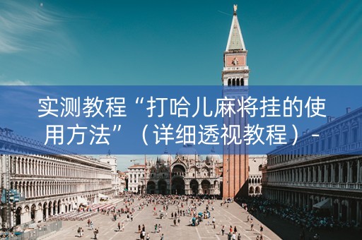 实测教程“打哈儿麻将挂的使用方法”（详细透视教程）-哔哩哔哩