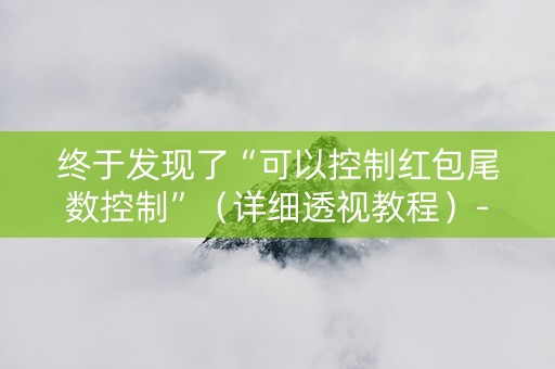 终于发现了“可以控制红包尾数控制”（详细透视教程）-哔哩哔哩