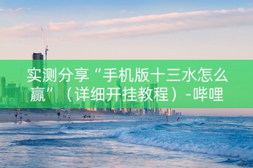 实测分享“手机版十三水怎么赢”（详细开挂教程）-哔哩哔哩
