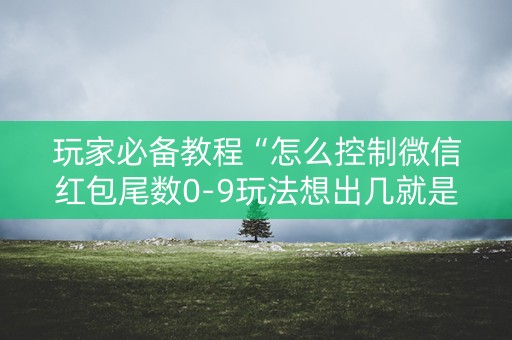 玩家必备教程“怎么控制微信红包尾数0-9玩法想出几就是出几呢”（详细透视教程）-哔哩哔哩