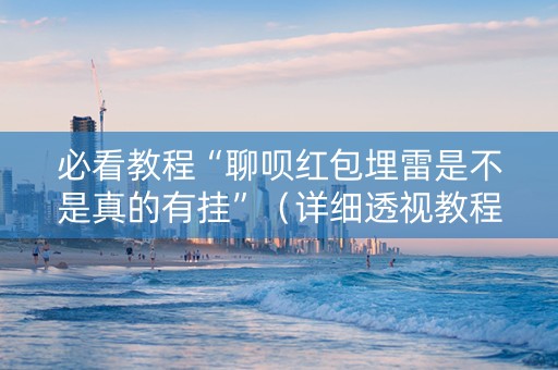 必看教程“聊呗红包埋雷是不是真的有挂”（详细透视教程）-哔哩哔哩