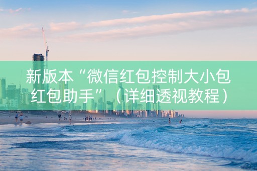 新版本“微信红包控制大小包红包助手”（详细透视教程）-哔哩哔哩