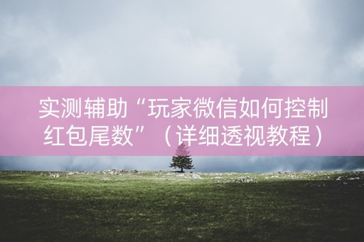 实测辅助“玩家微信如何控制红包尾数”（详细透视教程）-哔哩哔哩