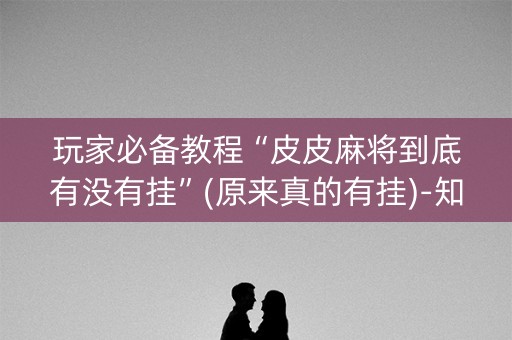 玩家必备教程“皮皮麻将到底有没有挂”(原来真的有挂)-知乎