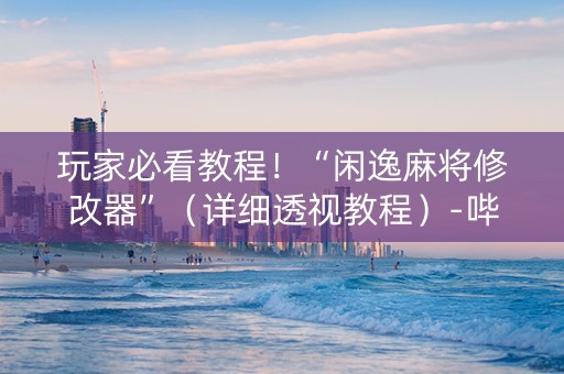 玩家必看教程！“闲逸麻将修改器”（详细透视教程）-哔哩哔哩