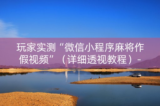 玩家实测“微信小程序麻将作假视频”（详细透视教程）-哔哩哔哩