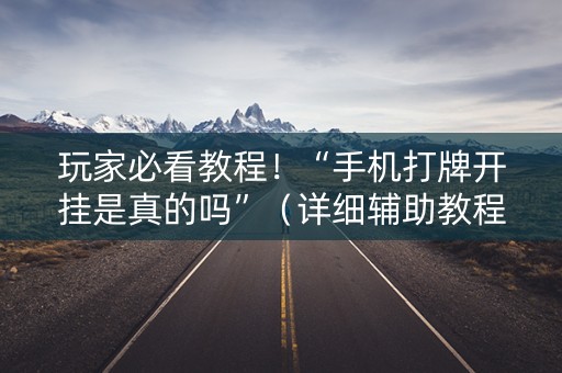 玩家必看教程！“手机打牌开挂是真的吗”（详细辅助教程）-哔哩哔哩
