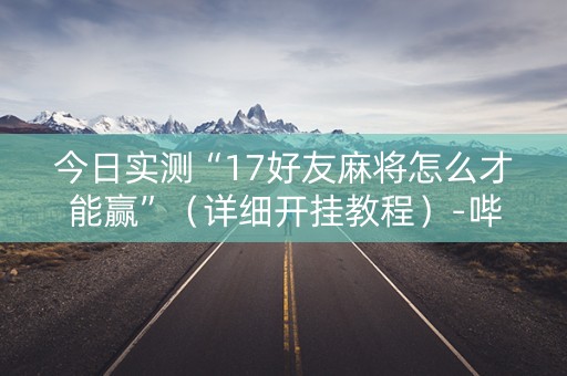 今日实测“17好友麻将怎么才能赢”（详细开挂教程）-哔哩哔哩