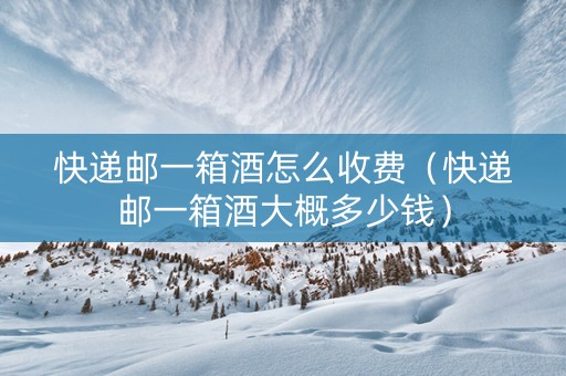 快递邮一箱酒怎么收费（快递邮一箱酒大概多少钱）