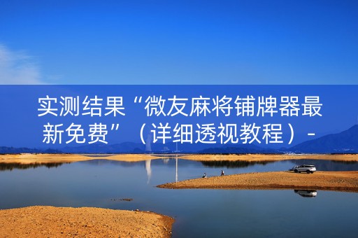 实测结果“微友麻将铺牌器最新免费”（详细透视教程）-哔哩哔哩