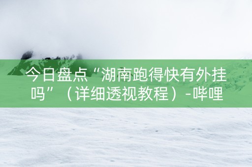 今日盘点“湖南跑得快有外挂吗”（详细透视教程）-哔哩哔哩