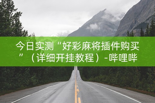 今日实测“好彩麻将插件购买”（详细开挂教程）-哔哩哔哩