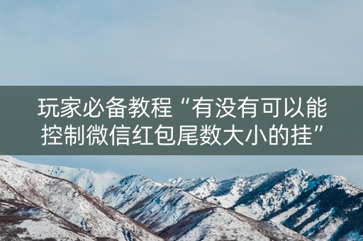 玩家必备教程“有没有可以能控制微信红包尾数大小的挂”（详细透视教程）-哔哩哔哩