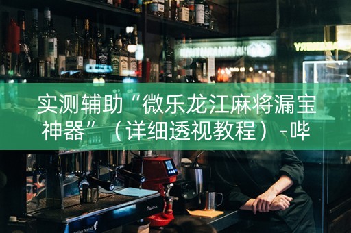实测辅助“微乐龙江麻将漏宝神器”（详细透视教程）-哔哩哔哩