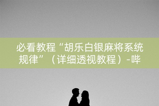 必看教程“胡乐白银麻将系统规律”（详细透视教程）-哔哩哔哩