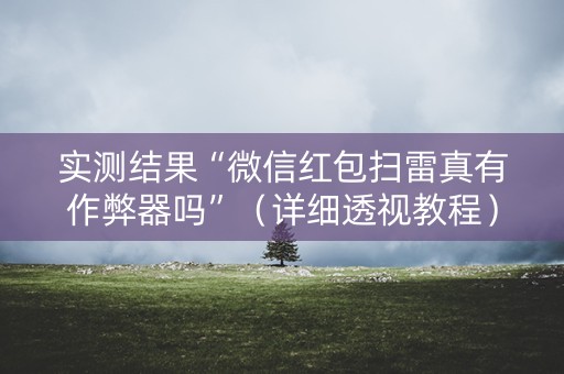 实测结果“微信红包扫雷真有作弊器吗”（详细透视教程）-哔哩哔哩