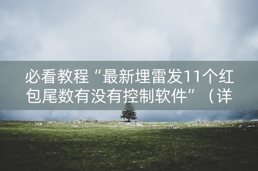 必看教程“最新埋雷发11个红包尾数有没有控制软件”（详细透视教程）-哔哩哔哩