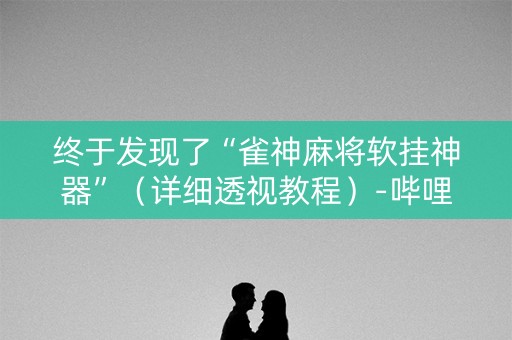 终于发现了“雀神麻将软挂神器”（详细透视教程）-哔哩哔哩