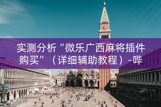 实测分析“微乐广西麻将插件购买”（详细辅助教程）-哔哩哔哩