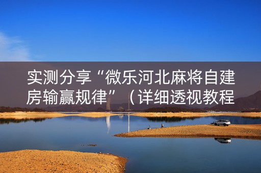 实测分享“微乐河北麻将自建房输赢规律”（详细透视教程）-哔哩哔哩