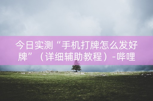 今日实测“手机打牌怎么发好牌”（详细辅助教程）-哔哩哔哩