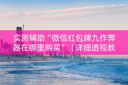 实测辅助“微信红包牌九作弊器在哪里购买”（详细透视教程）-哔哩哔哩