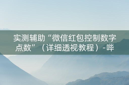 实测辅助“微信红包控制数字点数”（详细透视教程）-哔哩哔哩