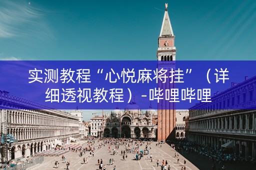 实测教程“心悦麻将挂”（详细透视教程）-哔哩哔哩