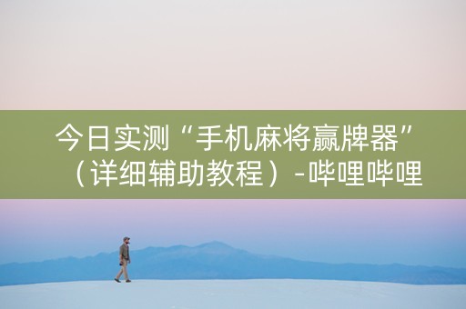 今日实测“手机麻将赢牌器”（详细辅助教程）-哔哩哔哩
