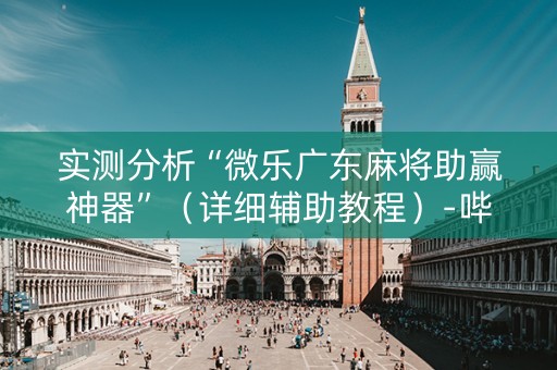 实测分析“微乐广东麻将助赢神器”（详细辅助教程）-哔哩哔哩