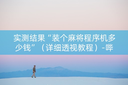 实测结果“装个麻将程序机多少钱”（详细透视教程）-哔哩哔哩
