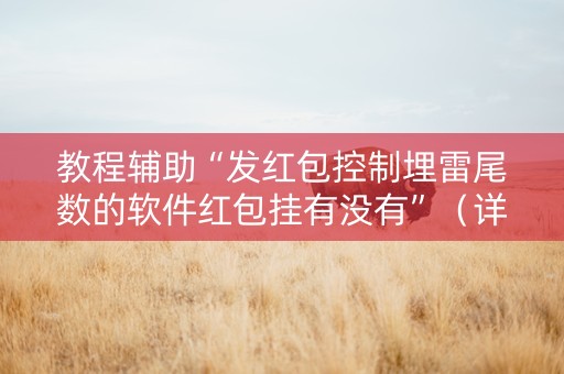 教程辅助“发红包控制埋雷尾数的软件红包挂有没有”（详细透视教程）-哔哩哔哩