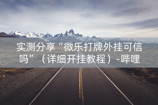 实测分享“微乐打牌外挂可信吗”（详细开挂教程）-哔哩哔哩