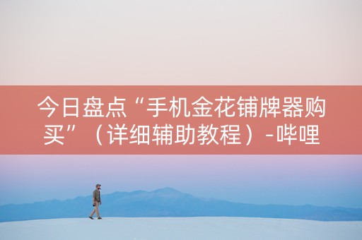 今日盘点“手机金花铺牌器购买”（详细辅助教程）-哔哩哔哩