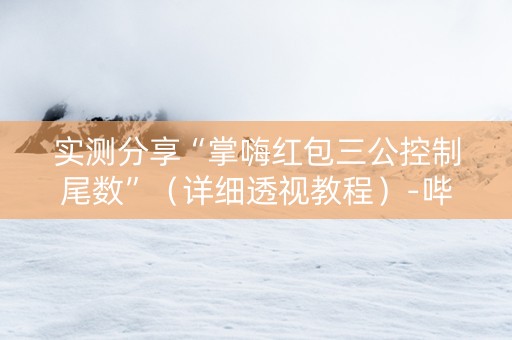 实测分享“掌嗨红包三公控制尾数”（详细透视教程）-哔哩哔哩