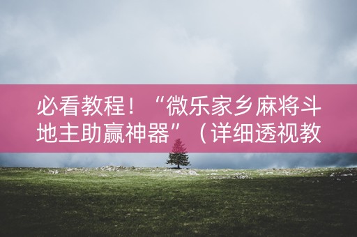 详细阅读:必看教程!“微乐家乡麻将斗地主助赢神器”(详细透视教程)-哔哩哔哩 必看教程!“微乐家乡麻将斗地主助赢神器”(详细透视教程)-哔哩哔哩