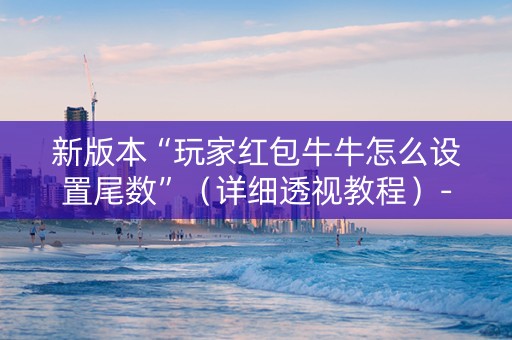 新版本“玩家红包牛牛怎么设置尾数”（详细透视教程）-哔哩哔哩