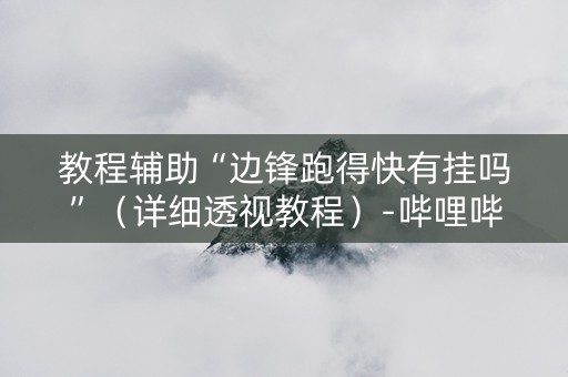 教程辅助“边锋跑得快有挂吗”（详细透视教程）-哔哩哔哩