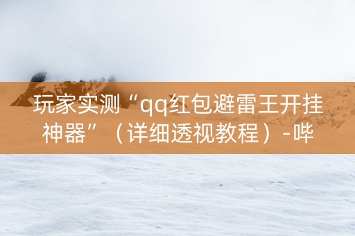 玩家实测“qq红包避雷王开挂神器”（详细透视教程）-哔哩哔哩