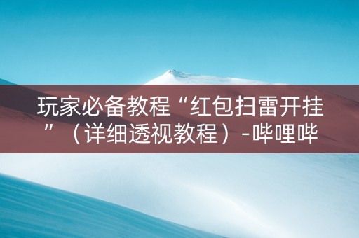 玩家必备教程“红包扫雷开挂”（详细透视教程）-哔哩哔哩