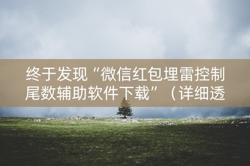终于发现“微信红包埋雷控制尾数辅助软件下载”（详细透视教程）-哔哩哔哩