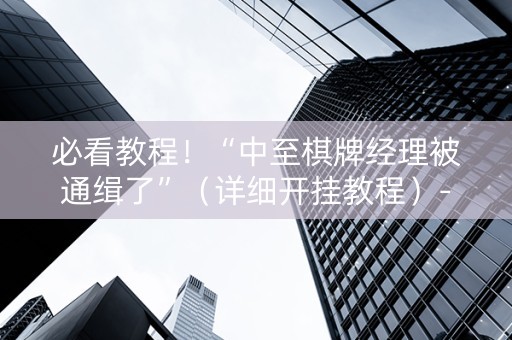 必看教程！“中至棋牌经理被通缉了”（详细开挂教程）-哔哩哔哩