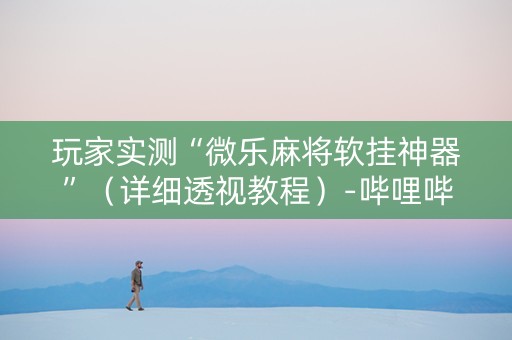 玩家实测“微乐麻将软挂神器”（详细透视教程）-哔哩哔哩
